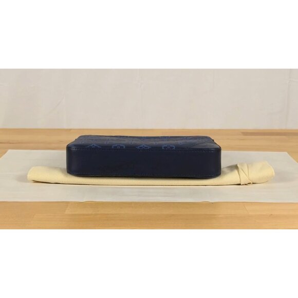 Louis Vuitton Duo Messenger Navy Shadow Calf Leather W/Strap & Removable PM Poch - Picture 10 of 16